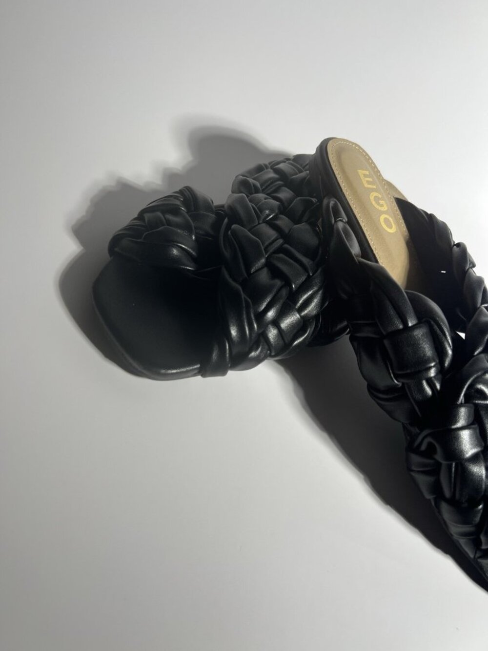 EGO Braided Slide Sandals Black Women’s UK 7 US 9 - Picture 4 of 10